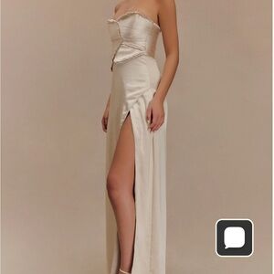 Meshki Blush Strapless Gown